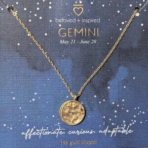 Celestial Gemini Necklace by beloved & inspired, 14K Gold Dipped Necklace!